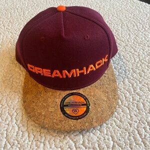 DreamHack Maroon and Cork Cap Official Merch 2019‎ 25th Anniversary. Adjustable.